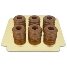 Set of 6 Baumkuchen (milk chocolate cakes)