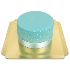 Blue Deluxe Cake - double height (Small (18 cm (12 servings)))