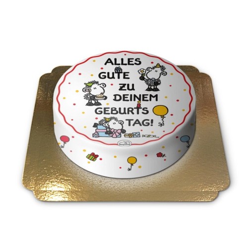 sheepworld birthday cake (Small (6 Servings))