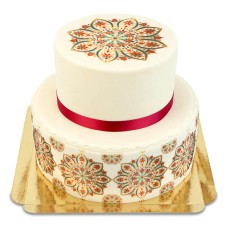 Deluxe mandala cake 2 tier