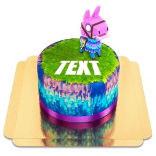 Fortnite llama on cake (Small (12 Servings))