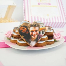 Photo Cookie Hearts (12 pieces)
