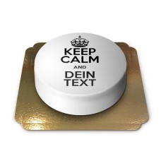 "Keep Calm and.." cake, white (Small ((18 cm) 6 servings))