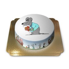 Love mouse with flowers - Uli Stein (Small ((18 cm)6 servings))