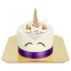 Purple unicorn deluxe cake - double height (Small (12 Servings))