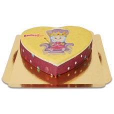 Royal Masha and the Bear heart cake (Small (10 Servings))