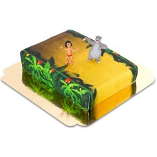 Mowgli & Baloo on a jungle cake