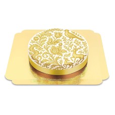 Golden porcelain painting cake (Small (18cm (6 Servings)))