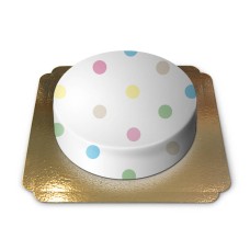 White with pastel colored dots (Small (18 cm(6 servings)))