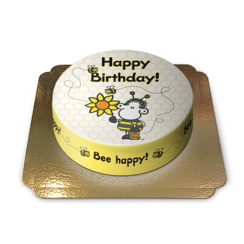 Sheepworld birthday cake with bees (Small (6 Servings))