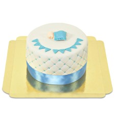 Blue Baby Shower Cake (Small (12 Servings))