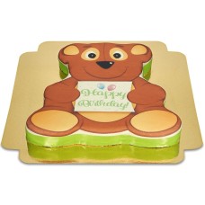 Teddy bear shape birthday cake