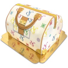Handbag cake VG, white with colorful details