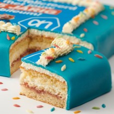 Festive marzipan photo cake blue (8 people)