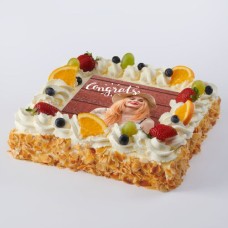 Cream photo cake fruit (8 people)