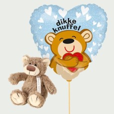 Big hug with teddy bear