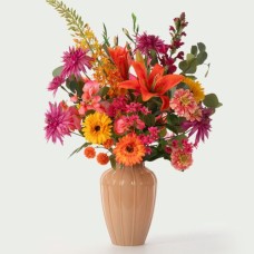 Silk bouquet Lisa in a glass vase