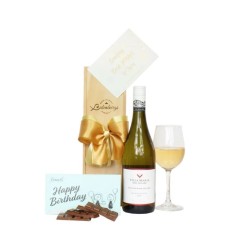 Wine Gift With Chocolate Message Bar