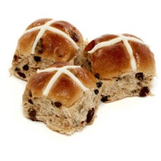 Pandoro Hot Cross Buns - 2 pcs