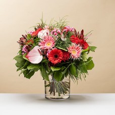 Radiant Red & Pink Bouquet - Medium (30 cm)