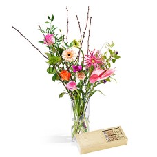 Trendy Surprise Bouquet And Leonidas Chocolates
