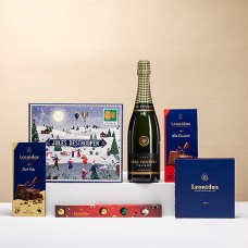 Festive Cava Gift with Leonidas Chocolates & Jules Destrooper Biscuits