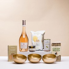 Apero Time with Rose Wine & Golden Bowls