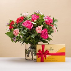 Pretty in Pink Bouquet with Godiva Chocolate