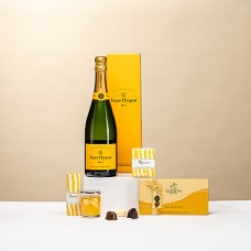 Iconic Celebration Gift: Veuve Clicquot, Rigaud Candle & Godiva Chocolates