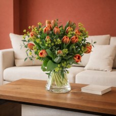 Bouquet "Royal Orange" tulips(200 Tulips)