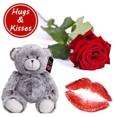 A Hugh from me with a Red Rose (small (=1 Red Rose))