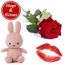 Bouquet "A distance Hugh from Miffy" (1 Rose)