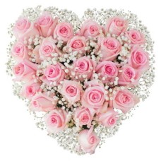 Valentine's Heart of Flowers "Sweet Pink"