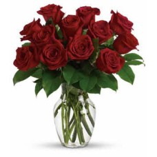 Bouquet "Roses are red" (12 roses + Greens)