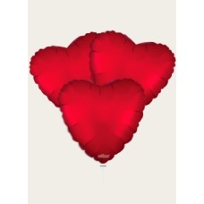 Red Heart Balloon Cluster
