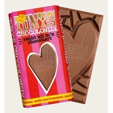 Tony's Chocolonely Straight From My Chocolate Heart Milk Rose Raspberry