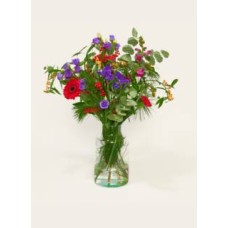 Bouquet Flowers Joyful Season With Vase