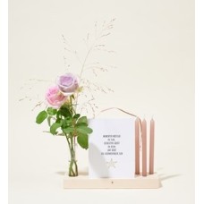 Commemorative Board Candles and Flowers