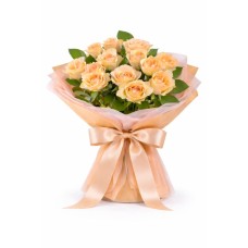 12 Champagne Roses