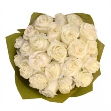 24 White Roses