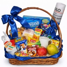 Breakfast Basket with Newspaper
