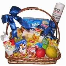 Breakfast Gift Basket with Newspaper