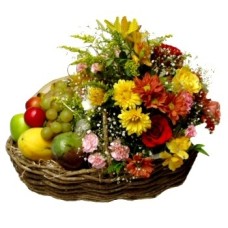 Fruit & Flower Gift Basket