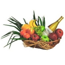 Fruit Basket with White Wine
