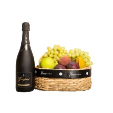 Fruit Basket with Sparkling Wine