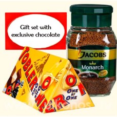 Gift set cofee Jacobs Monarch + assorted chocolate Toblerone