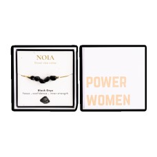 Noia Jewelery | Bracelet Onyx | Gold colored