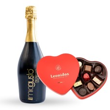 Il Miogusto Prosecco 750 ml | Leonidas Heart 110g