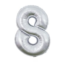 Balloon | XL | Number 8 | Silver