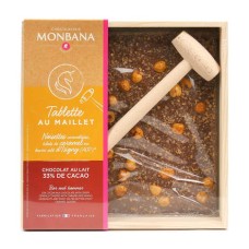 Giant bar with mallet - Milk chocolate, hazelnuts, caramel chips
